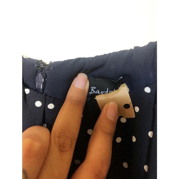 Bardot Polka Dot Mini Dress - Picture 7 of 8